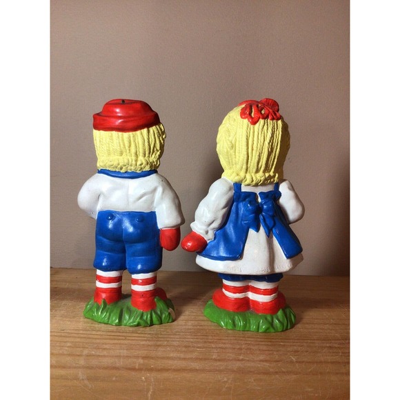 Raggedy Ann and Andy Ceramic Shelf Sitters or Book Ends Duncan Molds - Picture 3 of 10